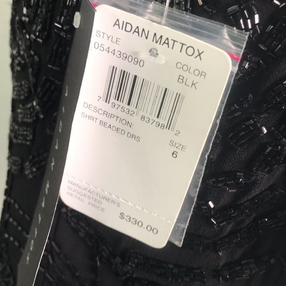 Aidan Mattox Sleeveless Beaded Cocktail Dress - Picture 8 of 8